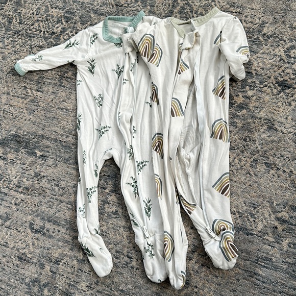 Kyte BABY One Pieces Kyte Baby Eucalyptus And Rainbow Sleepers